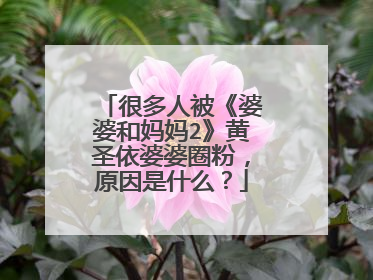 很多人被《婆婆和妈妈2》黄圣依婆婆圈粉,原因是什么?