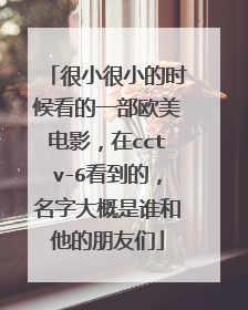 很小很小的时候看的一部欧美电影，在cctv-6看到的，名字大概是谁和他的朋友们