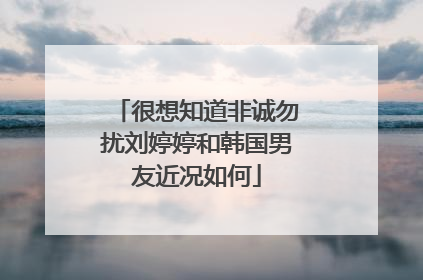 很想知道非诚勿扰刘婷婷和韩国男友近况如何