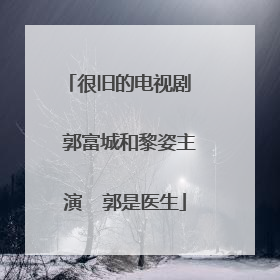 很旧的电视剧  郭富城和黎姿主演  郭是医生