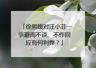 徐熙媛对汪小菲一事避而不谈、不作回应有何利弊？