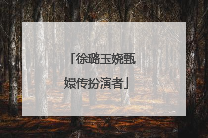 徐璐玉娆甄嬛传扮演者