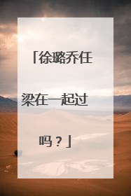 徐璐乔任梁在一起过吗？