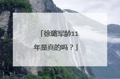 徐璐军龄11年是真的吗？