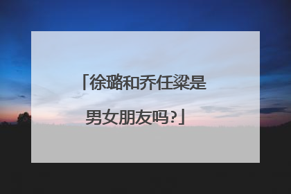 徐璐和乔任粱是男女朋友吗?