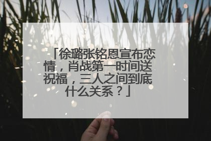徐璐张铭恩宣布恋情，肖战第一时间送祝福，三人之间到底什么关系？