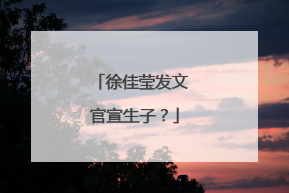 徐佳莹发文官宣生子？