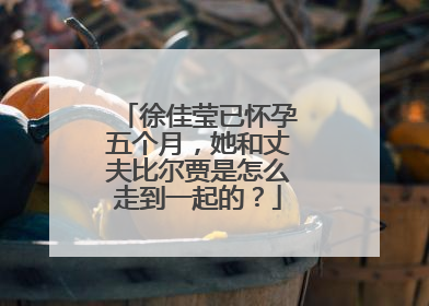 徐佳莹已怀孕五个月,她和丈夫比尔贾是怎么走到一起的?