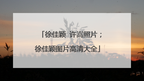 徐佳颖 许嵩照片；徐佳颖图片高清大全