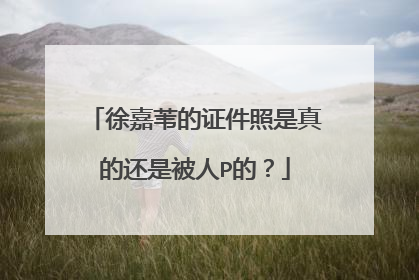徐嘉苇的证件照是真的还是被人P的？