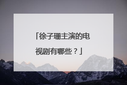 徐子珊主演的电视剧有哪些？