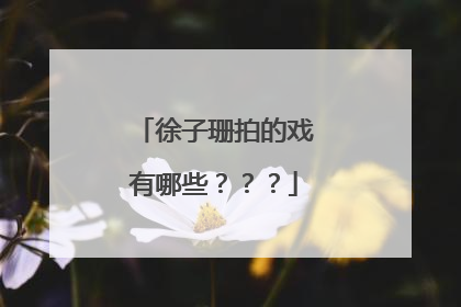 徐子珊拍的戏有哪些？？？