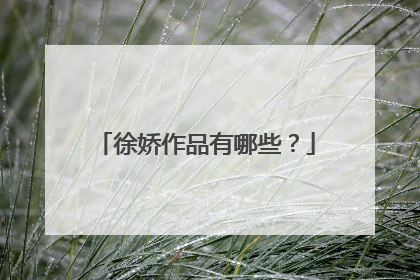 徐娇作品有哪些？