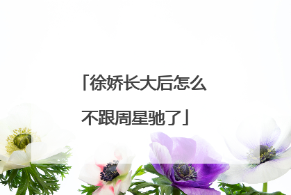 徐娇长大后怎么不跟周星驰了