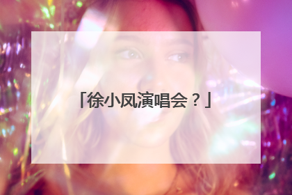 徐小凤演唱会？