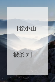徐小山被杀?