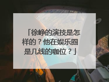 徐峥的演技是怎样的？他在娱乐圈是几线的咖位？