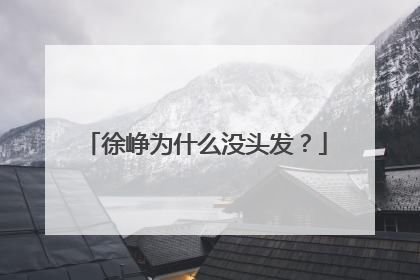 徐峥为什么没头发？