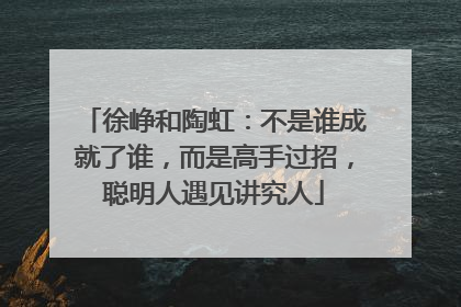 徐峥和陶虹:不是谁成就了谁,而是高手过招,聪明人遇见讲究人
