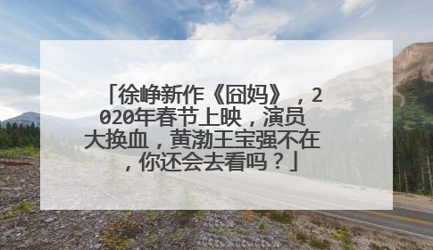 徐峥新作《囧妈》，2020年春节上映，演员大换血，黄渤王宝强不在，你还会去看吗？