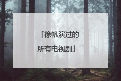 徐帆演过的所有电视剧