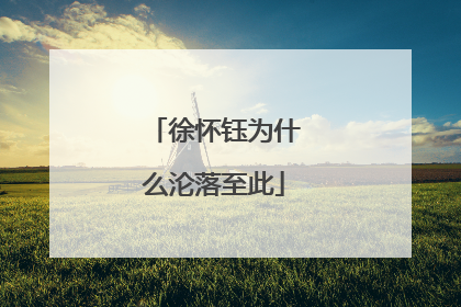 徐怀钰为什么沦落至此