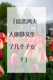 徐悲鸿夫人廖静文生了几个子女？