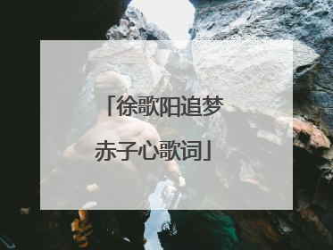 徐歌阳追梦赤子心歌词