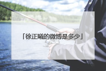 徐正曦的微博是多少