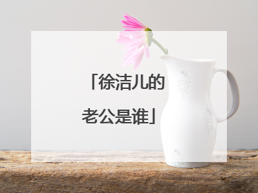 徐洁儿的老公是谁