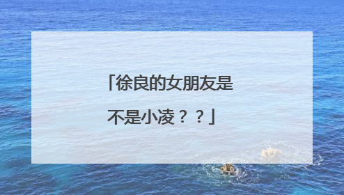 徐良的女朋友是不是小凌??