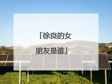 徐良的女朋友是谁