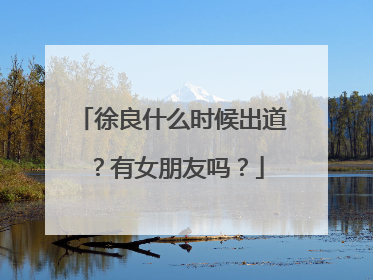 徐良什么时候出道?有女朋友吗?