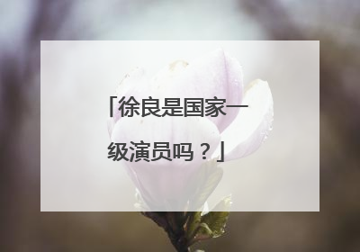 徐良是国家一级演员吗？