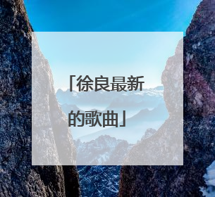 徐良最新的歌曲