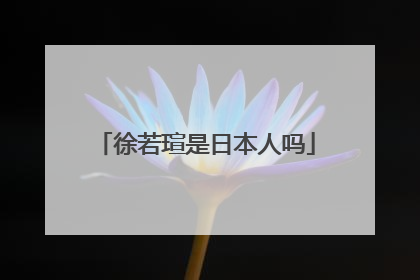 徐若瑄是日本人吗