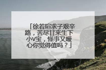徐若瑄求子艰辛路，苦尽甘来生下小V宝，懂事又暖心你觉得值吗？