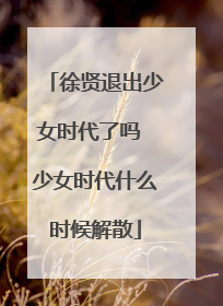 徐贤退出少女时代了吗 少女时代什么时候解散