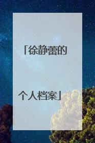 徐静蕾的个人档案