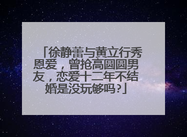徐静蕾与黄立行秀恩爱，曾抢高圆圆男友，恋爱十二年不结婚是没玩够吗?