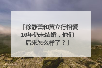 徐静蕾和黄立行相爱10年仍未结婚，他们后来怎么样了？
