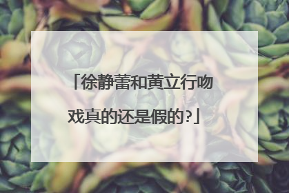 徐静蕾和黄立行吻戏真的还是假的?