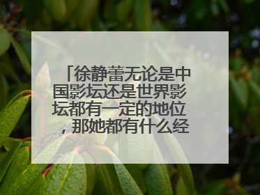 徐静蕾无论是中国影坛还是世界影坛都有一定的地位，那她都有什么经典作品？
