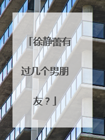 徐静蕾有过几个男朋友?