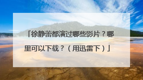 徐静蕾都演过哪些影片?哪里可以下载?(用迅雷下)