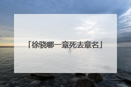 徐骁哪一章死去章名