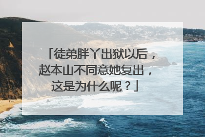 徒弟胖丫出狱以后，赵本山不同意她复出，这是为什么呢？