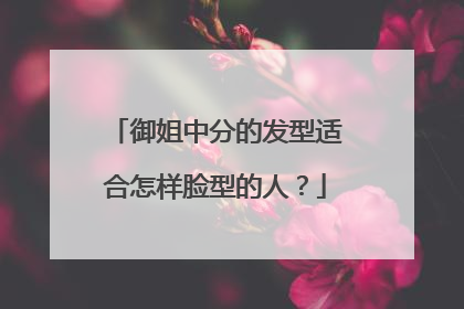 御姐中分的发型适合怎样脸型的人?
