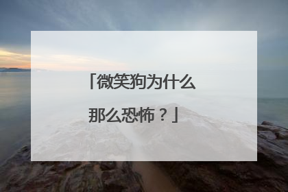 微笑狗为什么那么恐怖?