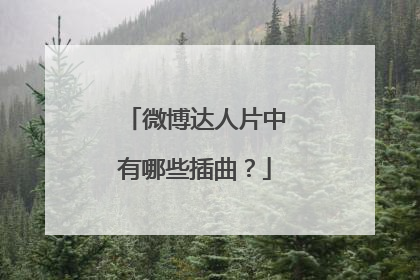微博达人片中有哪些插曲?